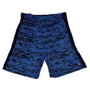 S Layer 8 Men's Blue Patterned Shorts Quick Dry Athletic Athleisure Sportswear